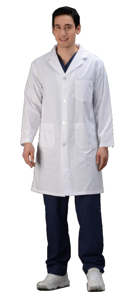 Navy on sale lab coat