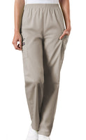 Khaki - Cherokee Workwear Originals Natural Rise Pull On Cargo Pant