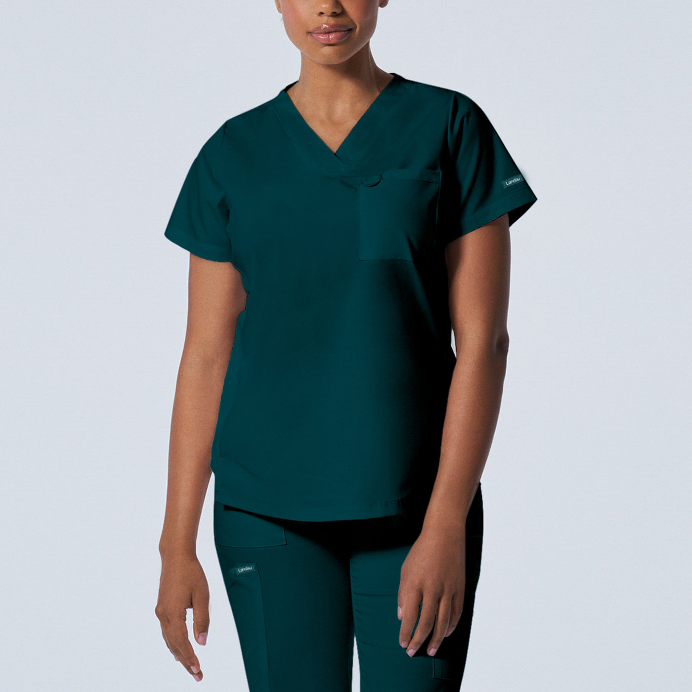 2-Pocket V-Neck Scrub Top