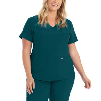 3-Pocket V-Neck Scrub Top