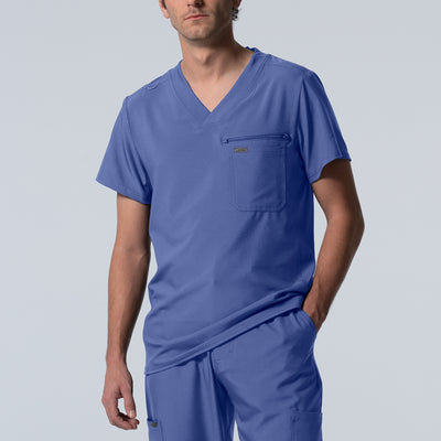 Men's 2-Pocket V-Neck Scrub Top