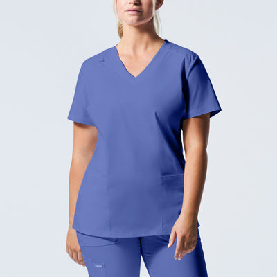 3-Pocket V-Neck Scrub Top