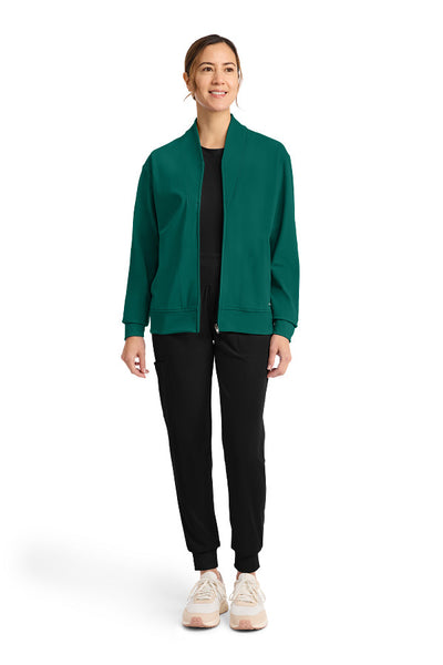 Hunter Green - Cherokee Achieve Zip Front Warm Up Jacket