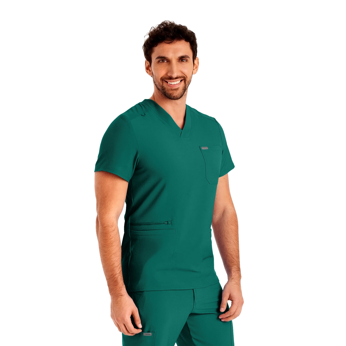 Men's 4-Pocket V-Neck Scrub Top