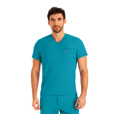 Men's 2-Pocket V-Neck Scrub Top