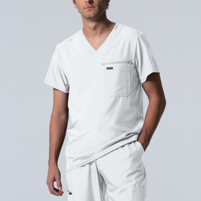 Men's 2-Pocket V-Neck Scrub Top